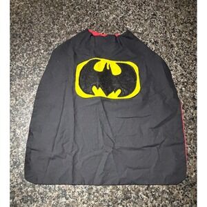Superhero Cape Reversible Batman Spider-Man Kids Costume Red Black Dress Up 25in